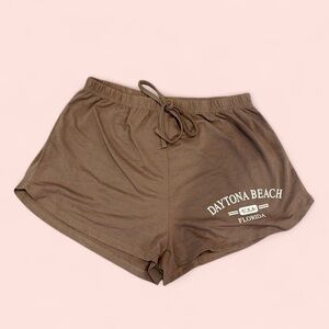 SHEIN Brown Athletic Shorts with Elastic Waistband